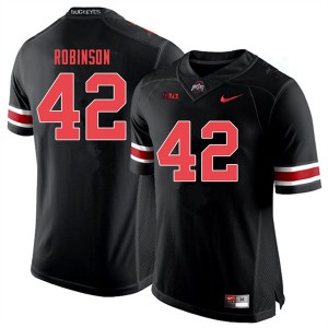 #42 Bradley Robinson Ohio State Men Stitched Jersey Black Out