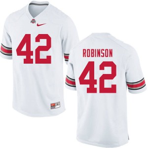 #42 Bradley Robinson Ohio State Men Embroidery Jerseys White