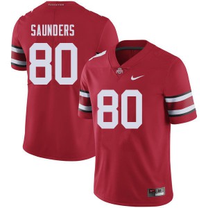 #80 C.J. Saunders Ohio State Buckeyes Men Stitched Jerseys Red