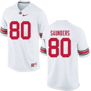 #80 C.J. Saunders Ohio State Men Player Jerseys White