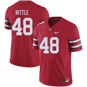#48 Logan Hittle Ohio State Men Embroidery Jerseys Red