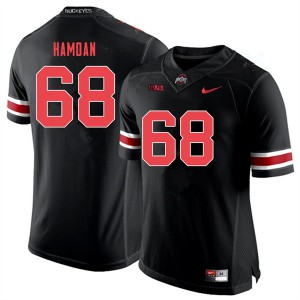#68 Zaid Hamdan Ohio State Men Stitched Jerseys Black Out