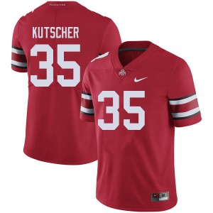#35 Austin Kutscher Ohio State Men Embroidery Jersey Red