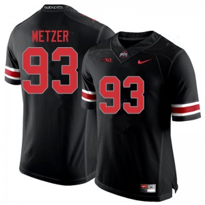 #93 Jake Metzer Ohio State Buckeyes Men Player Jersey Blackout