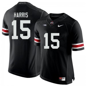 #15 Jaylen Harris Ohio State Buckeyes Men Football Jerseys Black