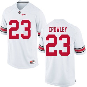 #23 Marcus Crowley Ohio State Men Embroidery Jersey White