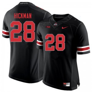 #28 Ronnie Hickman Ohio State Buckeyes Men Stitched Jerseys Blackout
