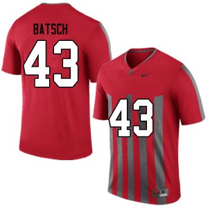 #43 Ryan Batsch OSU Buckeyes Men University Jersey Throwback