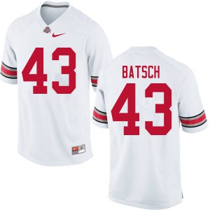 #43 Ryan Batsch Ohio State Men College Jersey White