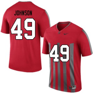 #49 Xavier Johnson OSU Buckeyes Men Stitched Jerseys Throwback