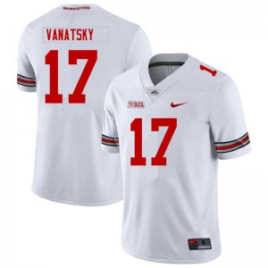 #17 Danny Vanatsky OSU Buckeyes Men Stitch Jerseys White