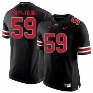 #59 Darrion Henry-Young Ohio State Buckeyes Men University Jersey Blackout