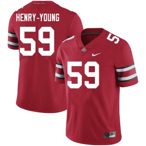 #59 Darrion Henry-Young OSU Buckeyes Men Official Jerseys Scarlet