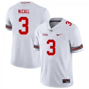 #3 Demario McCall Ohio State Men Embroidery Jerseys White