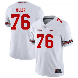 #76 Harry Miller Ohio State Men Stitched Jerseys White