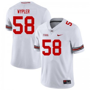 #58 Luke Wypler OSU Buckeyes Men Stitch Jerseys White