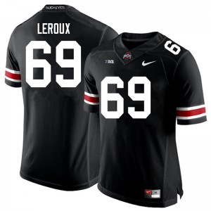 #69 Trey Leroux Ohio State Men University Jersey Black