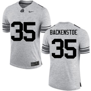 #35 Alex Backenstoe OSU Buckeyes Men Football Jersey Gray