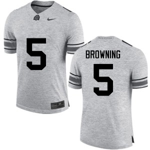 #5 Baron Browning Ohio State Men Embroidery Jersey Gray