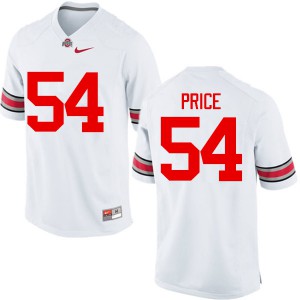 #54 Billy Price Ohio State Men Embroidery Jerseys White