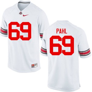 #69 Brandon Pahl OSU Buckeyes Men Embroidery Jerseys White