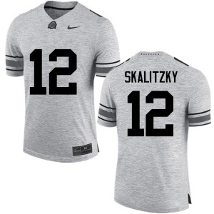 #12 Brendan Skalitzky Ohio State Men Stitch Jerseys Gray