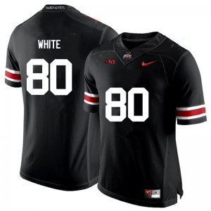 #80 Brendon White OSU Buckeyes Men Stitched Jersey Black