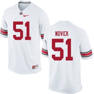 #51 Brett Novick Ohio State Buckeyes Men Stitch Jerseys White