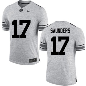 #17 C.J. Saunders Ohio State Men Stitch Jerseys Gray