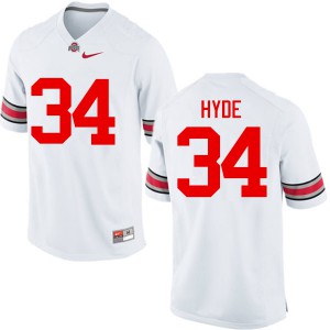 #34 Carlos Hyde OSU Men High School Jerseys White