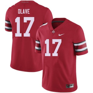 #17 Chris Olave Ohio State Men Embroidery Jersey Red
