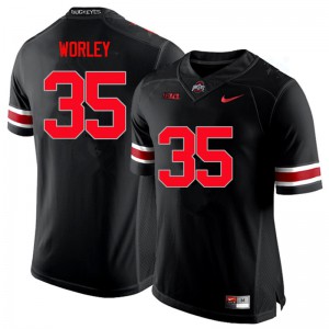 #35 Chris Worley Ohio State Men Official Jersey Black