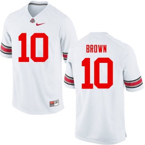 #10 Corey Brown Ohio State Buckeyes Men Stitched Jerseys White