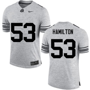 #53 Davon Hamilton Ohio State Men Stitch Jersey Gray