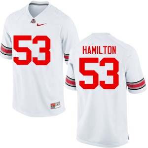 #53 Davon Hamilton OSU Men Football Jersey White