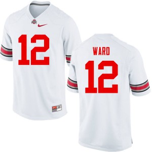 #12 Denzel Ward OSU Men Stitched Jersey White