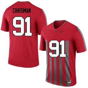 #91 Drue Chrisman Ohio State Men Official Jersey Throwback