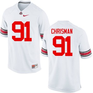 #91 Drue Chrisman OSU Buckeyes Men Stitched Jerseys White