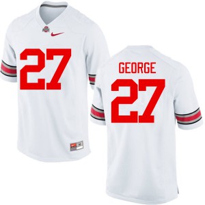 #27 Eddie George OSU Men University Jersey White