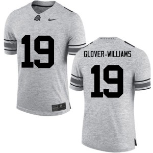 #19 Eric Glover-Williams Ohio State Men College Jersey Gray