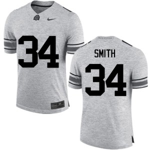#34 Erick Smith OSU Men Stitched Jersey Gray