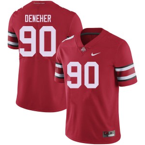 #90 Jack Deneher Ohio State Buckeyes Men Stitch Jersey Red