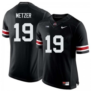#19 Jake Metzer Ohio State Men Stitched Jerseys Black