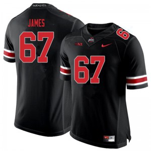 #67 Jakob James Ohio State Men Football Jersey Blackout