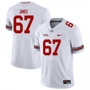 #67 Jakob James Ohio State Men NCAA Jerseys White