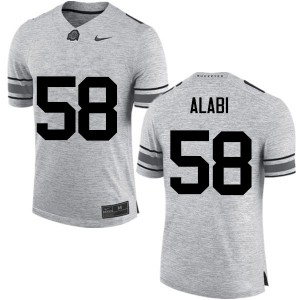 #58 Joshua Alabi OSU Men NCAA Jerseys Gray