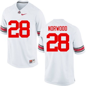 #28 Joshua Norwood Ohio State Men NCAA Jerseys White