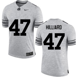 #47 Justin Hilliard OSU Men Embroidery Jerseys Gray