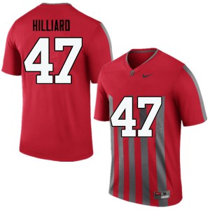 #47 Justin Hilliard OSU Buckeyes Men Stitched Jersey Throwback