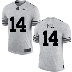 #14 KJ Hill Ohio State Men NCAA Jersey Gray